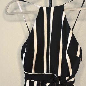 Summer dress striped black and white.
